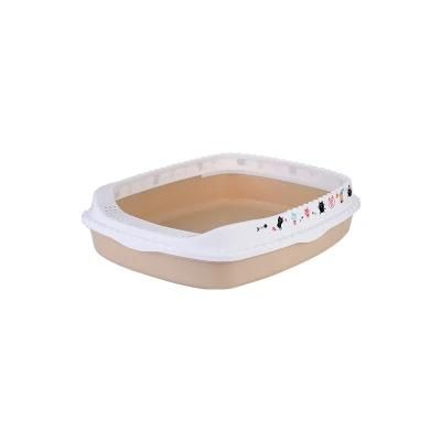 China Factory Pet Cat Litter Box Pan Plastic Reusable Cleaning Cat Litter Box Cat Toilet