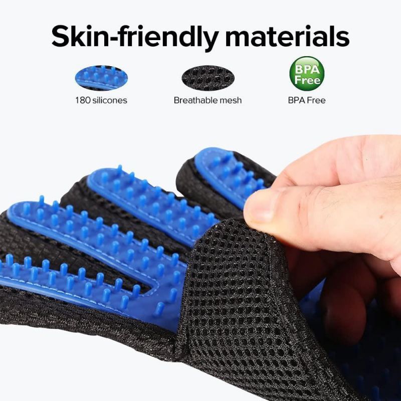 Pet Grooming Gloves Hair Remover Brush Deshedding Cleaning Combs Massage Gloves