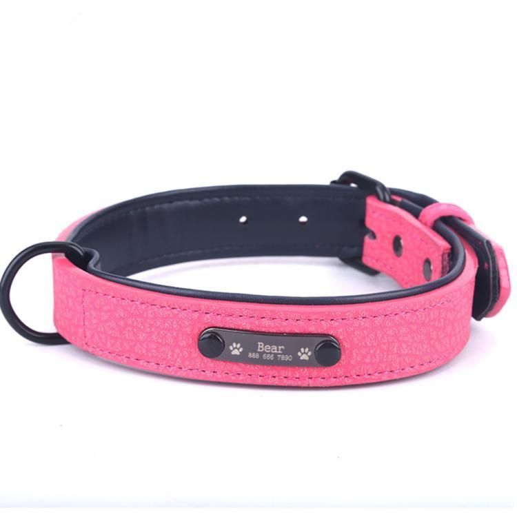 Leather Dog Collar Soft & Breathable Padded Elegant Design Dog Collar Fashion Dog Collar