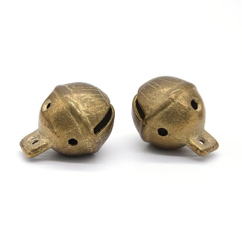 DIY Accessories Cast Copper Metal Bronze Word Bell Pet Animal Collar Four Eyes Copper Bell