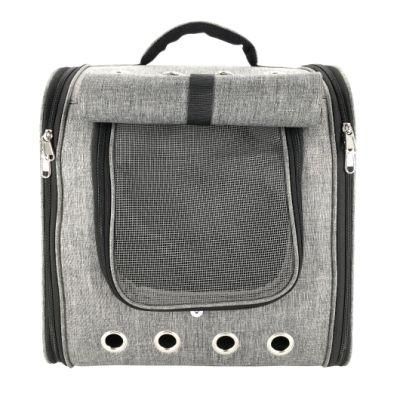 OEM Design Pet Carrier Big Space Pet Backpack Cation Polyester Material Pet Product Dog Cat Backpack