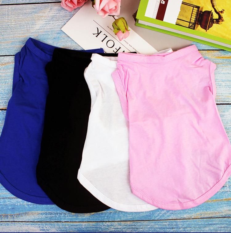 Nostalgic Round Collar Small Dog Clothes Summer Puppy Pet Vest for Teddy Keji Pet Cloth Thin Dog Vest T Shirts