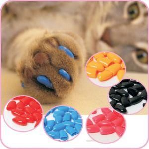 Colorful Cats Dogs Kitten Soft Rubber Nail Grooming Claw Cap