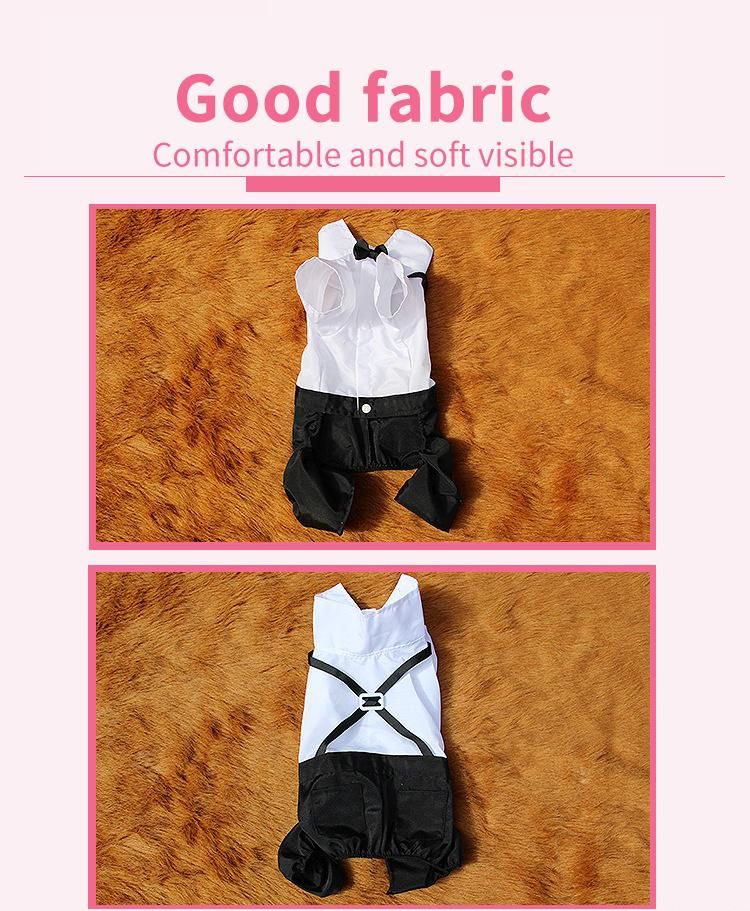 New Fashion Pet Suit Pants Dog Dress Supplies Teddy Bomei Small Medium-Sized Dog Clothes Wholesale