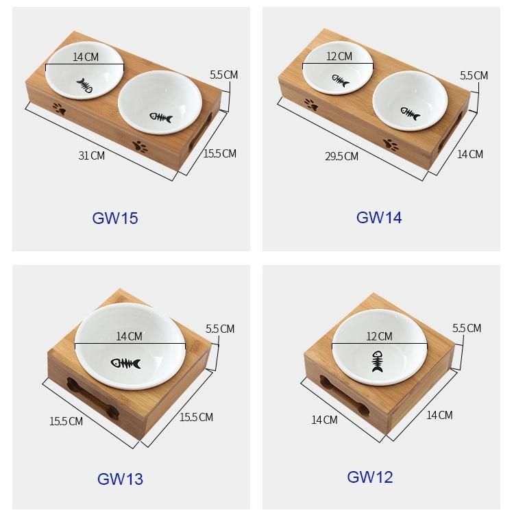 Elevated Dog Pet Feeder Station with Stainless Steel Bowls