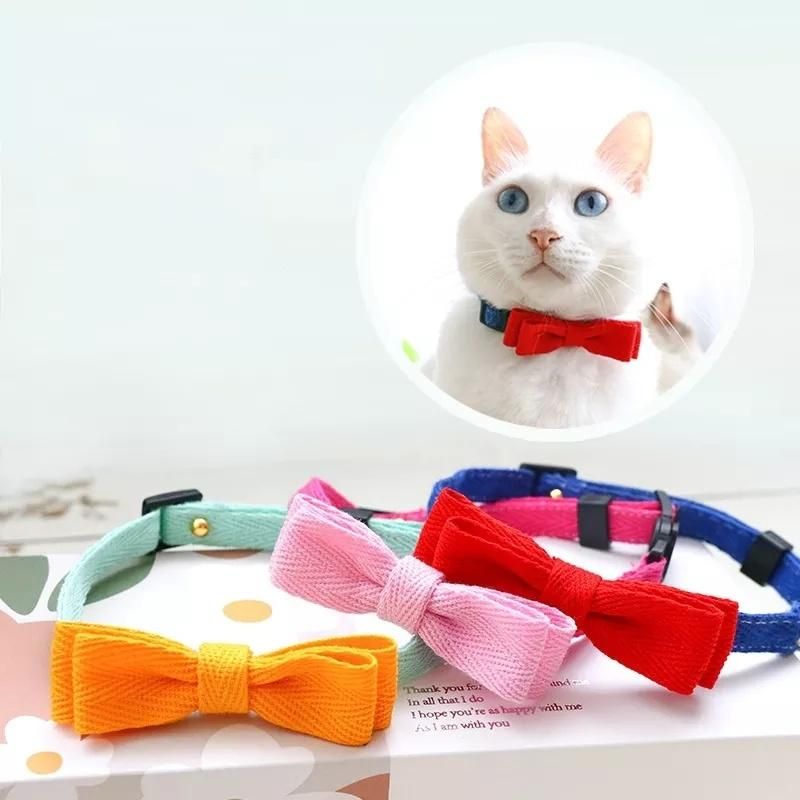 Cute Breakaway Cat Collar Bow Ties Adjustable Safety Buckle Kitten Dog Collar Pet Accessories Wholesale