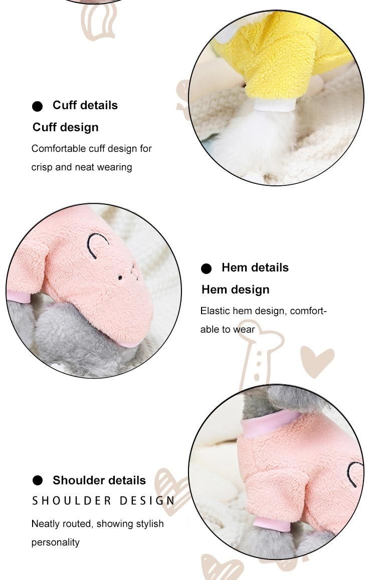 Thicken Fleece Warm Dog Jacket Cold Weather Dog Clothes for Puppy Winter Customized Logo OPP Bag Fashion BSCI Print Pet Clothes