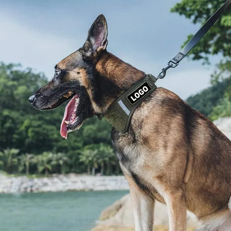 Adjustable Dog Collars Military Heavy Duty Metal Buckle Tactical Collar