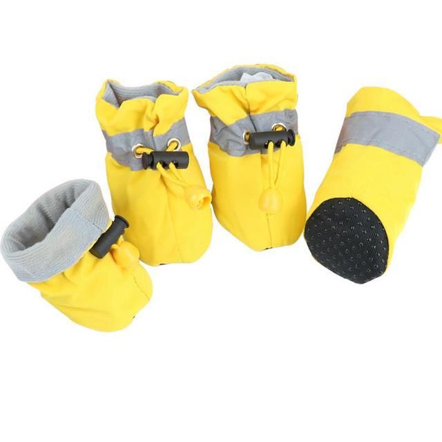 Colourful Pet Supply Coldproof 4 Pieces Whole Sets Pet Shoes