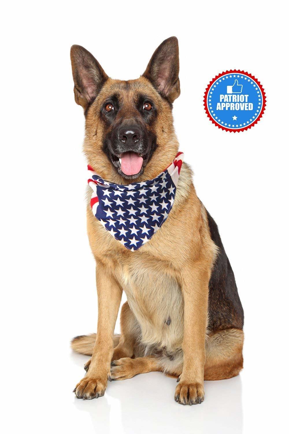 USA/UK/France Flag W/Jacquard Weave Fabric Detachable Bow Tie Dog Bandana