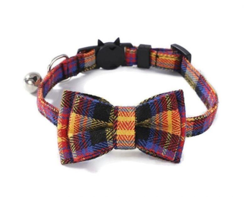 Cat Collar with Bow and Bell Safe Quick Release Breakaway Buckle Cat Gifts & Cat Toys