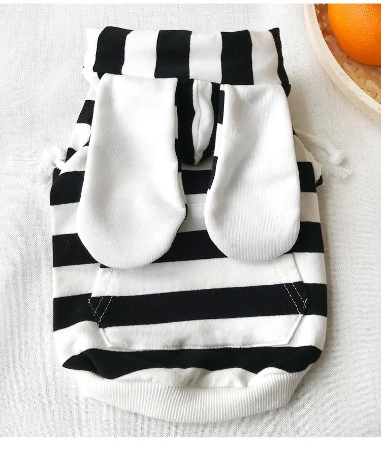 Dog Clothes Plus Cashmere Warm Bunny Ears Comfortable Winter Dog Hoodie Clothes