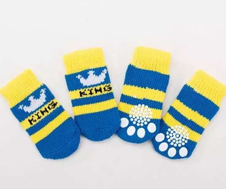 Custom Pet Dog Socks Paw Protection Traction Control Anti-Slip Dog Socks for Indoor Wear