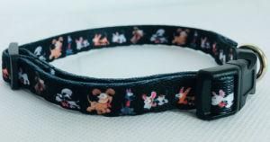 Dog Collar, Pet Collar, Cat Collar, Pattern Collar (Art: black cartoon dogs)