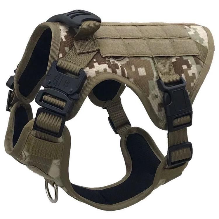 Custom Military Tactical Service Training Dog Vest Dog Police Harness for Large Dog