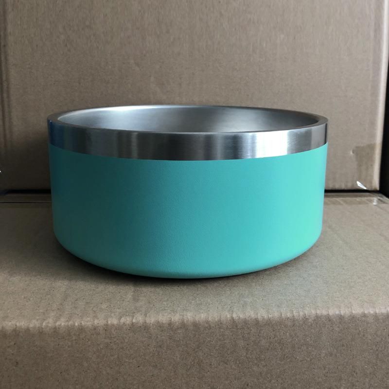 Double Wall Dog Cat Bowl 304 Stainless Steel Nonslip Bottom