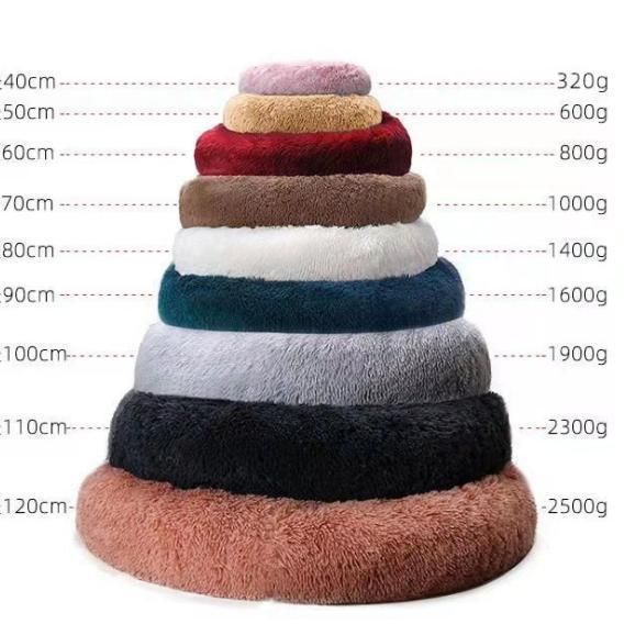 Calming Donut Bed for Cat and Dog, Machine Washable, High Bolster, Multiple Sizes & Colors Pet Bed