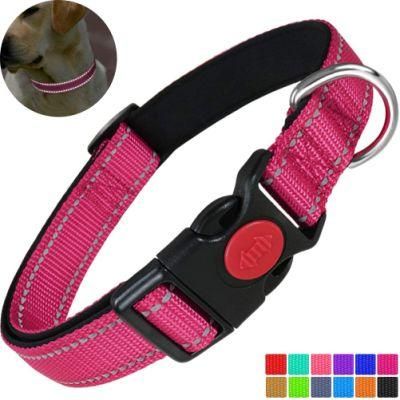 Reflective Dog Collar with Safety Locking Buckle