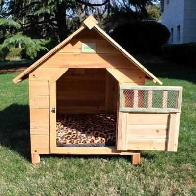 Wooden Dog House Outdoor Indoor Dog House with Asphalt Roof Rainproof and Sun Protection Pet Cage Customization