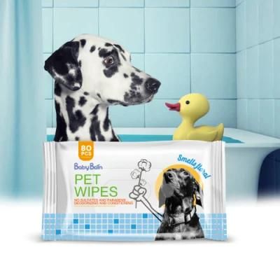 Disposable Alcohol-Free Eco-Friendly Biodegradable Bamboo Pet Dog Wet Grooming Wipes