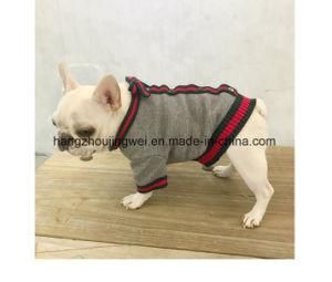 Grey Sweater with Bowknot Pet Clother for Dogs Comfortable