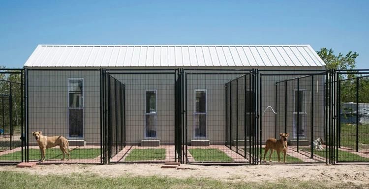 Warehouse Storage Galvanized Metal Welded Dog Kennel Run.