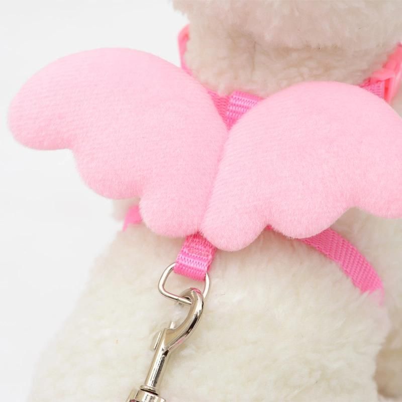 Secure Angel Wings Design Small Dog Puppy Teddy Lead Leash Rope Belt Nylon Guide Harness Small Dog Adjustable Harness