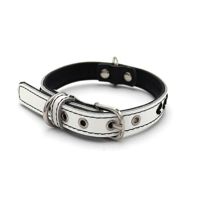 Personalized 100% Genuine Leather Beaded Dog Collar with Extra Soft Padding Premium Quality Wholesale Manufacturer