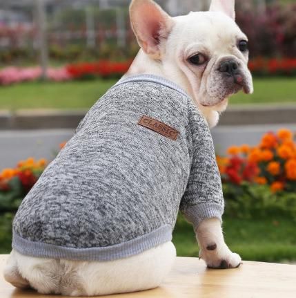 Classic Knitwear Sweater Fleece Coat Soft Thickening Warm Shirt Winter Pet Dog Cat Clothes, Puppy Costume Clothing for Small Dog