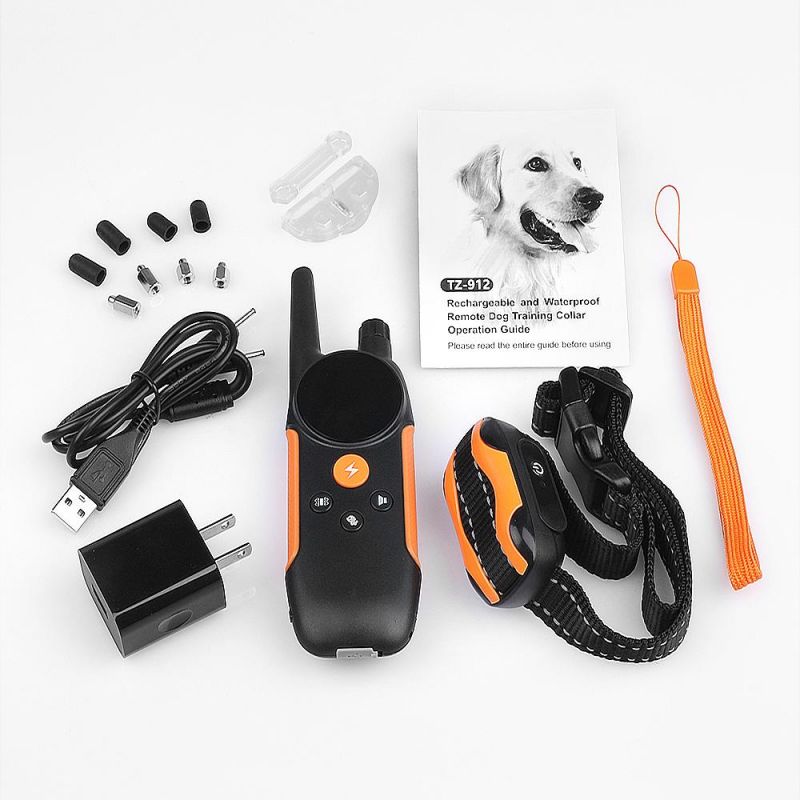 Pet Trainer Waterproof Remote Electric Control Pet Dog Training Rechargeable Shock Collar for Dog Training/Factory Price