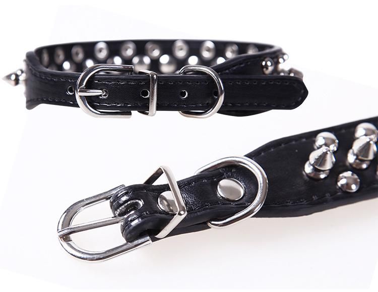 2022 Luxury Classic Bite-Proof Bronze Round Head Nails Leather Dog Collars