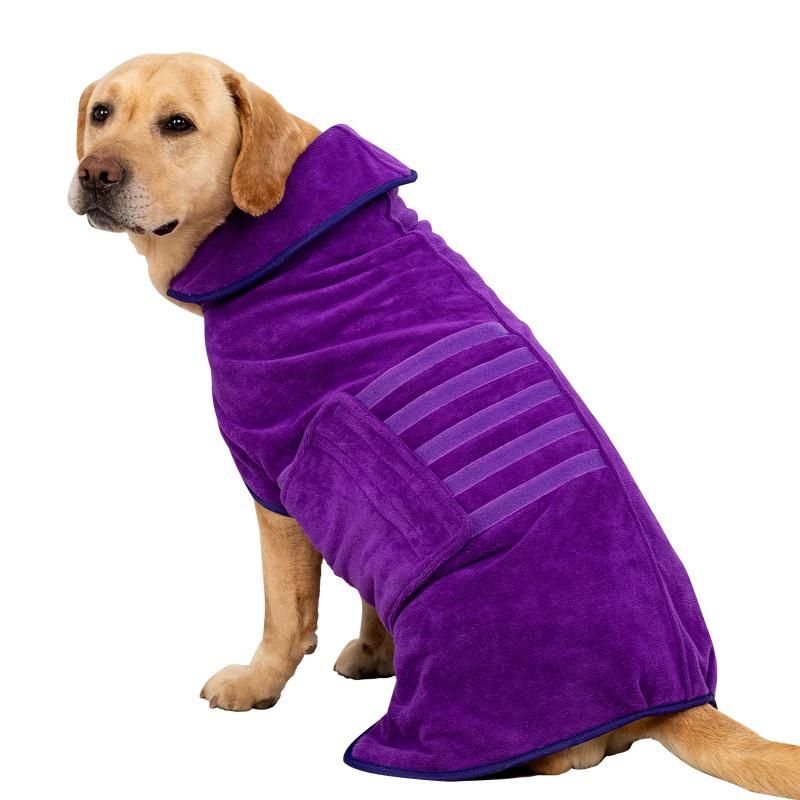 Microfiber Material Fast Drying Super Absorbent Dog Bath Robe