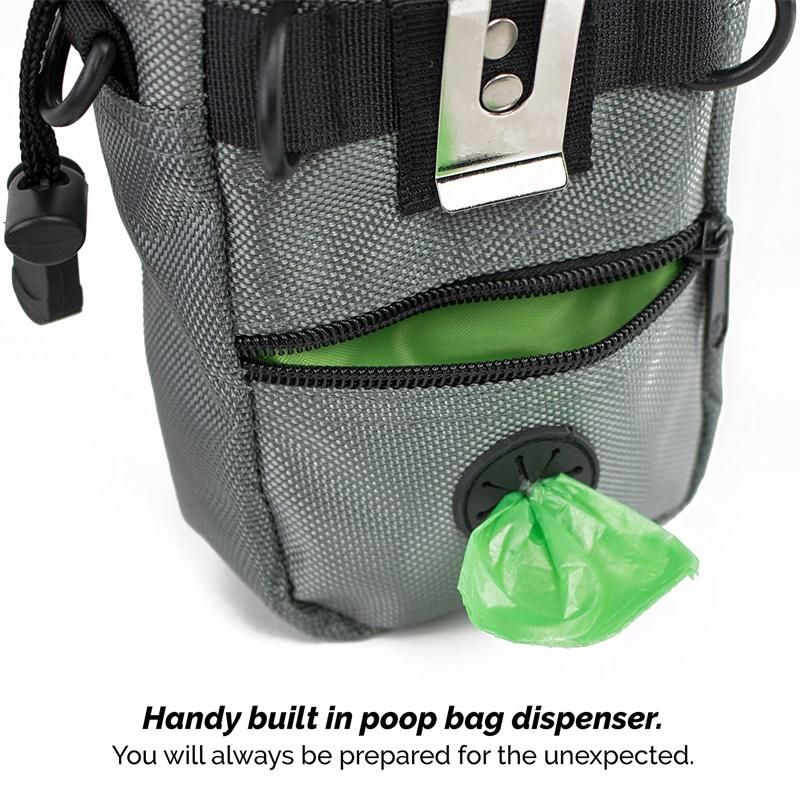 Dog Treat Pouch for Training with Poop Bag Dispenser
