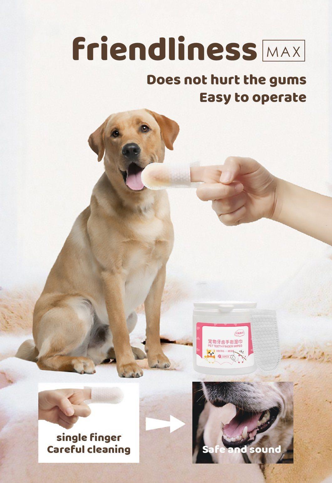 Disposable Cat Health Cleaning Product Soft Custom Pet Teeth Whitening Wipes Finger Wipes