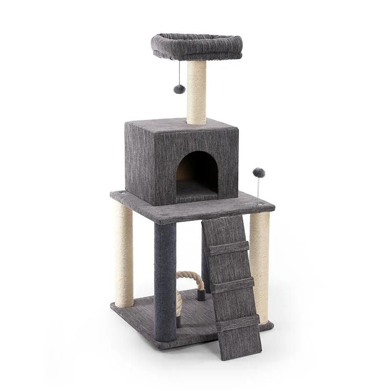 Manufacture Sale Customized Wooden Pet Large Cat Tree Big House