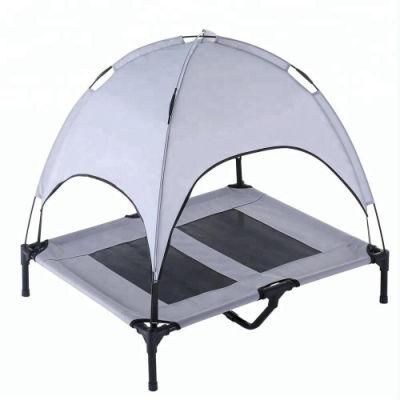 Amazon Hot Sale Pet Outdoor Products Raised Bed Sunshade Portable Dog Camping Bed Pet Tent