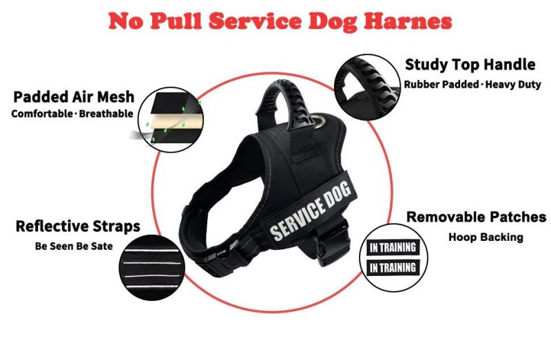 Spupps Black Color Reflective and Freedom Harness for Extra Big Large Medium Small Dog