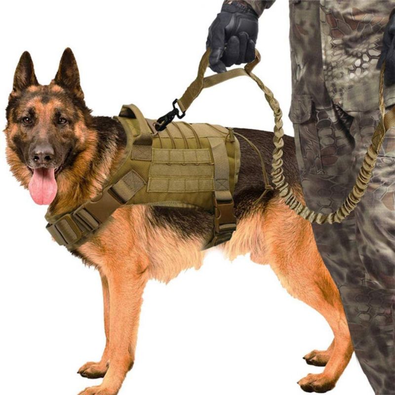 Tactical Service Dog Harness Vest Adjustable Militar Working Pet Harness