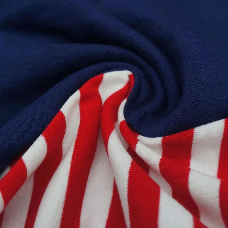 100% Cotton Striped Dog Shirt for Pet Clothes Puppy T-Shirts Cat Tee Breathable Strechy Green Blue Large