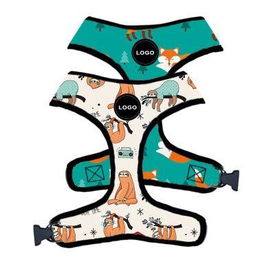 Custom Adjustable Plaid Running Puppy Small Dog Harness Vest Matching Leash Dog Harness Custom