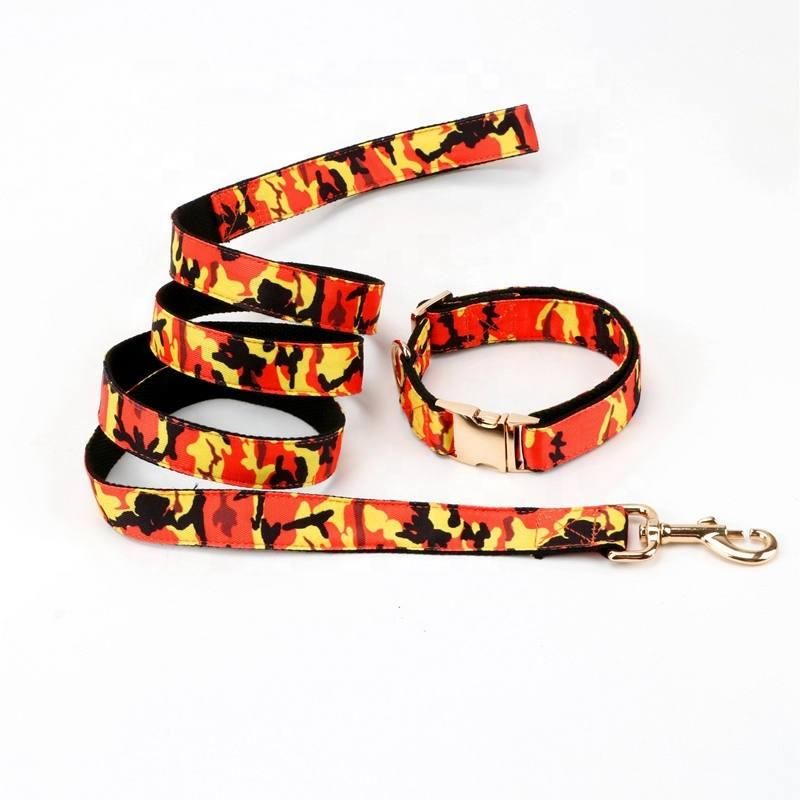 Unique Style Factory Direct Pet Product Fabric Dog Collar Leash Use for Dog