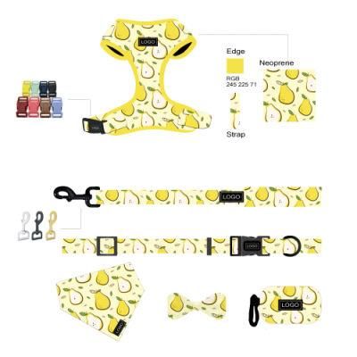 Fashion Personalized Designer Reversible Harness Soft Mesh Padded Luxury Adjustable Reversible No Pull Custom Pet Dog Harness