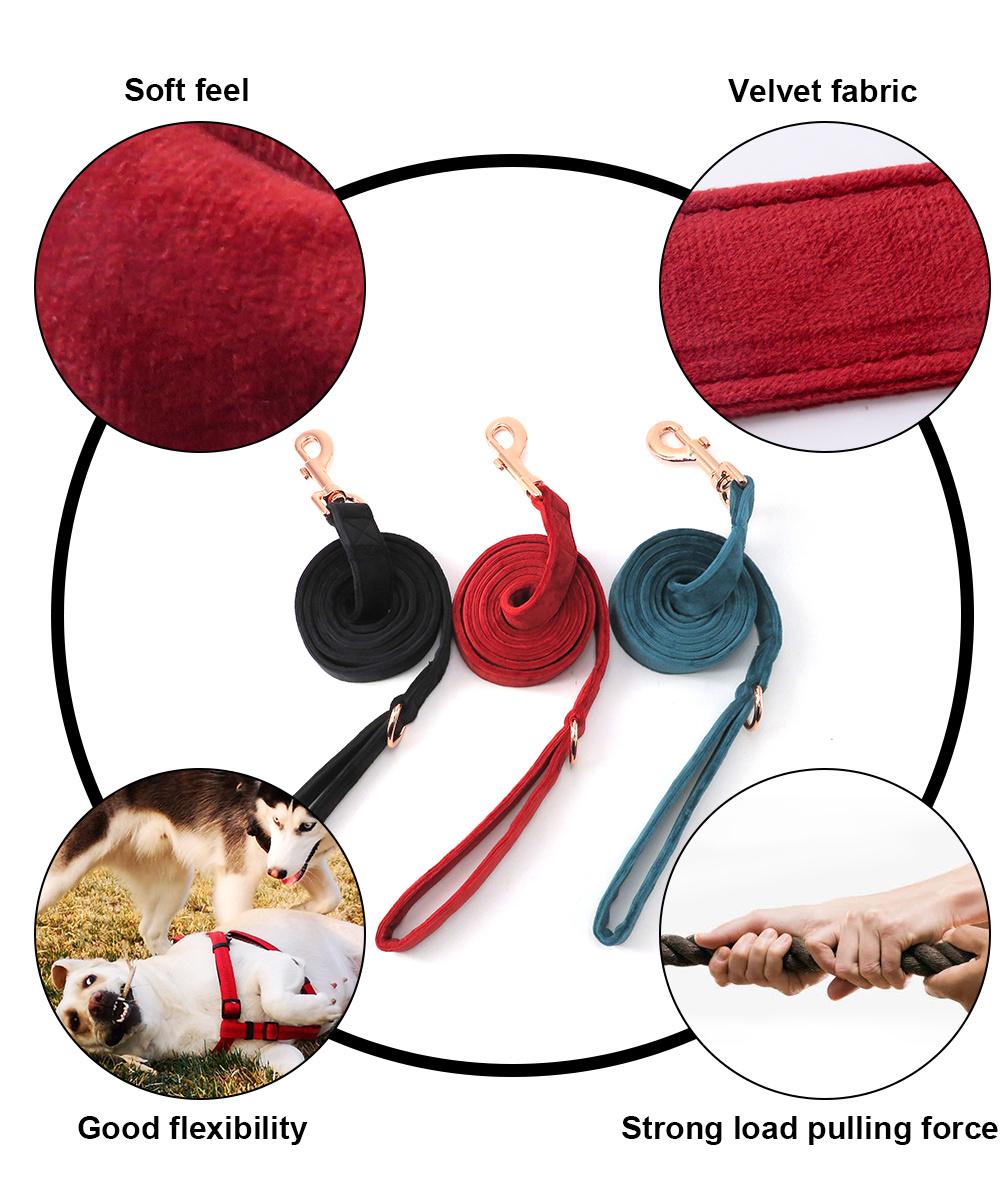 Customization Dog Harness Custom Velvet Pet Dog Chest Harness Adjustable Collar and Leash Dog Accessories