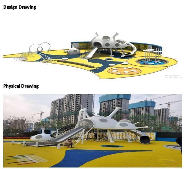 Customized Large Outdoor Playground Children Plastic Slide Popular