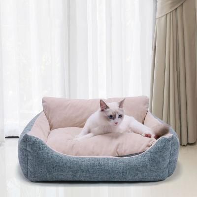 Washable Hot Spring Plush Cat Bed Pet Kennel Cat Cushion Bed Cat Bed