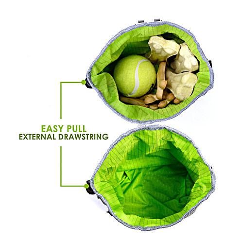 Dog Treat Training Pouch - Easily Carries Pet Toys, Kibble, Treats - Built-in Poo Bag Dispenser Bag