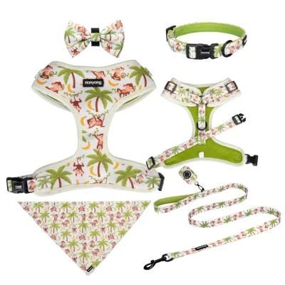 Free Samples Customized Printing Design Dog Harness Set Adjustable Pet Harness Dog Harness