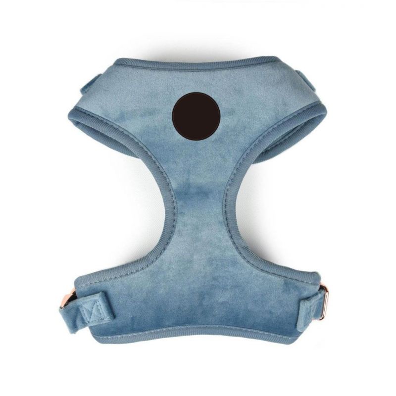 2021 OEM Maunfacturer New Released Luxurious Velvet Metal Buckle Dog Harness