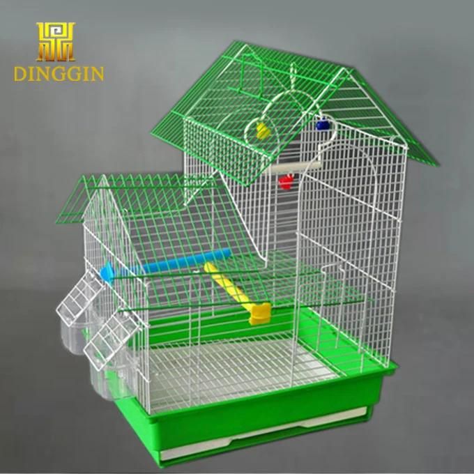 Wire Mesh Bird Cage and House for Parrots and Birds