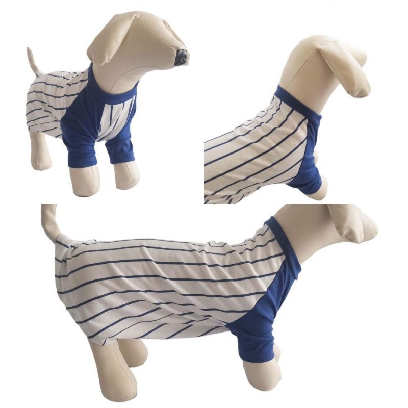 Hot-Sell Comfortable Breathable Stripe Cotton Dog Accessories Apparel Pet Clothes